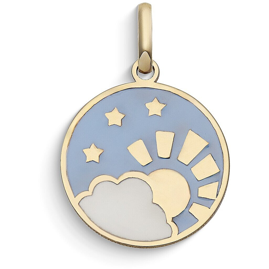 Charm Comete Stella Bag Gioia Sole e Stelle in Oro Giallo 9 kt e Smalti
