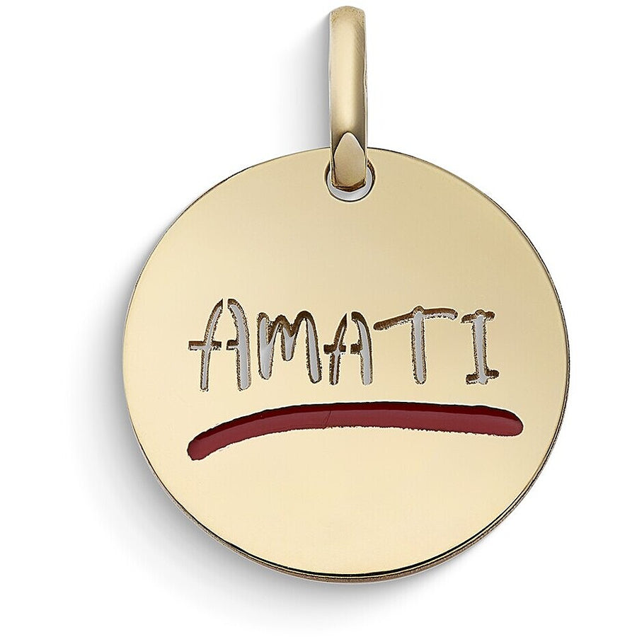 Charm Comete Stella Bag Amati in Oro Giallo 9 kt e Smalto Rosso