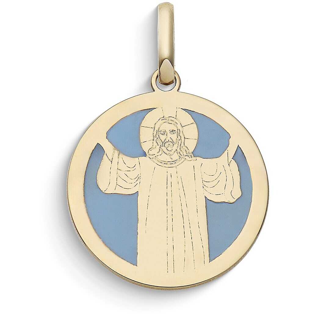 Ciondolo Comete Stella Bag in Oro Giallo 9 kt e Smalto con Gesù
