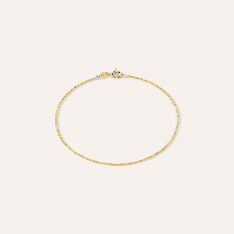 Bracciale criss-cross Colette in oro giallo 9 kt, 18 cm