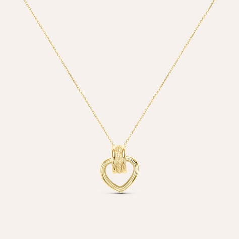Collana cuore Isabelle in oro giallo 9 kt