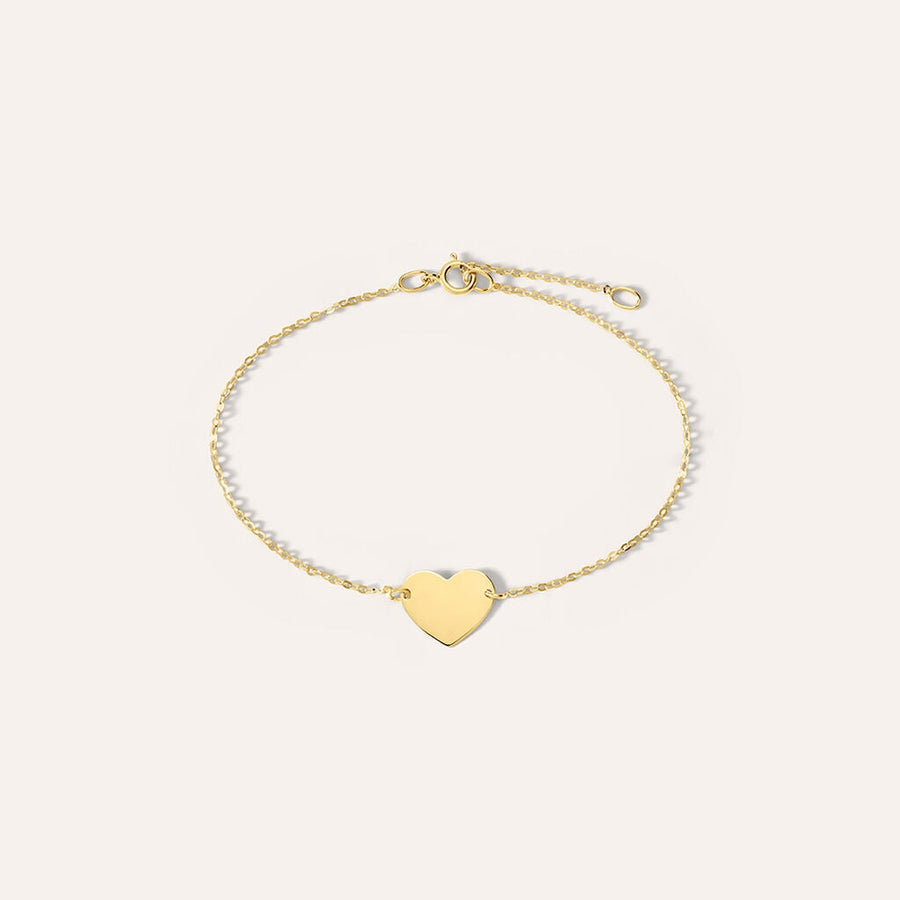 Bracciale cuore Mon Petit in oro giallo 9 kt per bambina