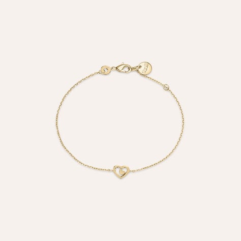 Bracciale cuore Golden Dream placcato oro giallo