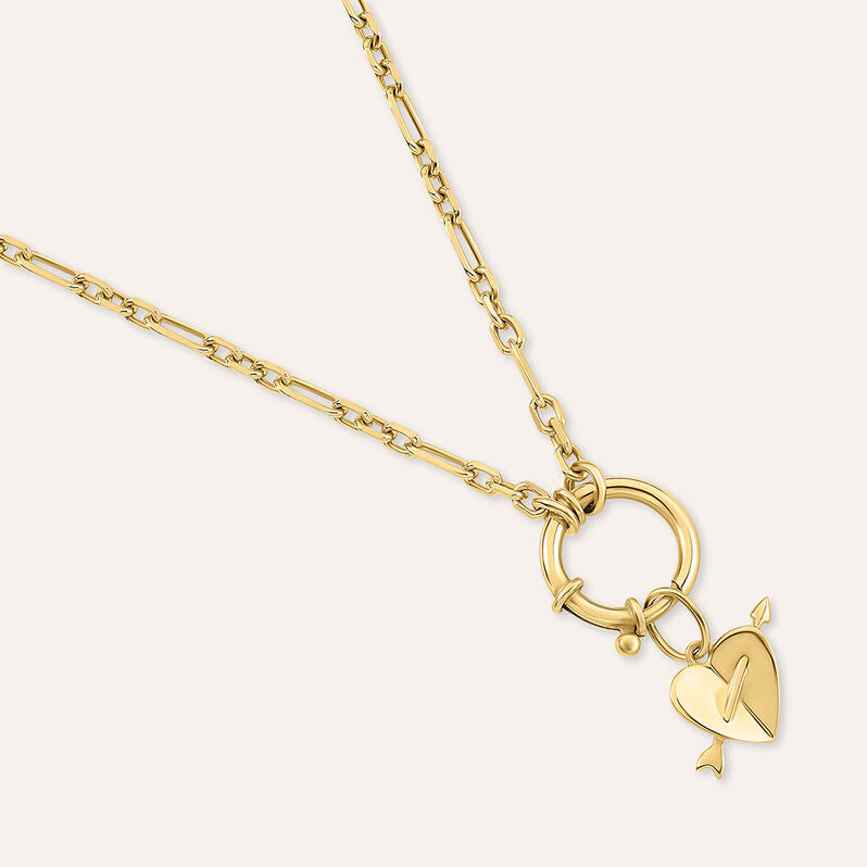 Pendente cuore Love Beats in argento dorato