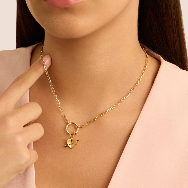 Pendente cuore Love Beats in argento dorato