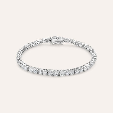 Bracciale tennis Silver Elegance in argento con zirconi, 16 cm