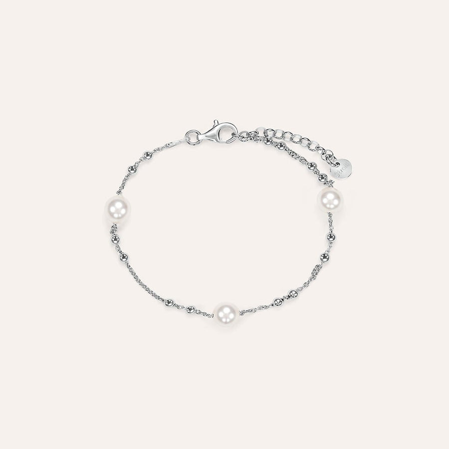 Bracciale Silver Pearls in argento rodiato con perle