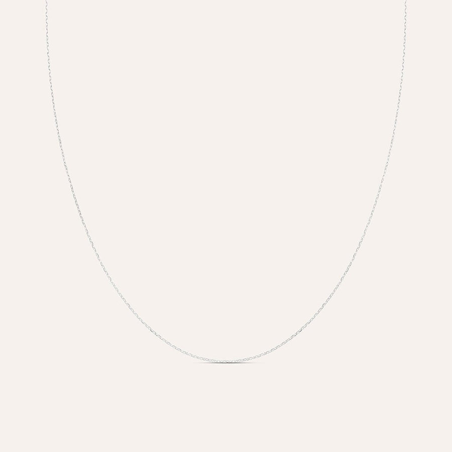 Catenina rolò Poème in oro bianco 9 kt, 45 cm