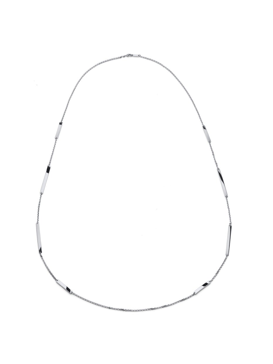 Collana lunga Lux argentata