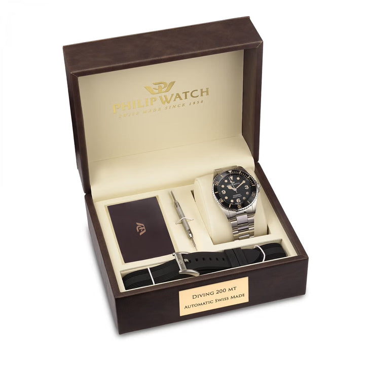 Orologio Philip Watch Caribe Diving Automatico Nero 42 mm