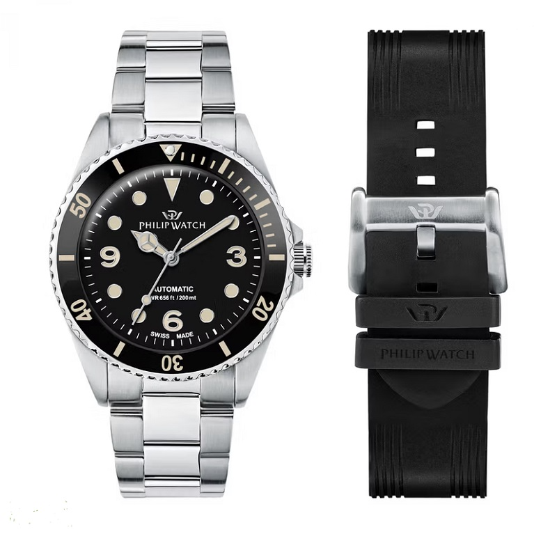 Orologio Philip Watch Caribe Diving Automatico Nero 42 mm