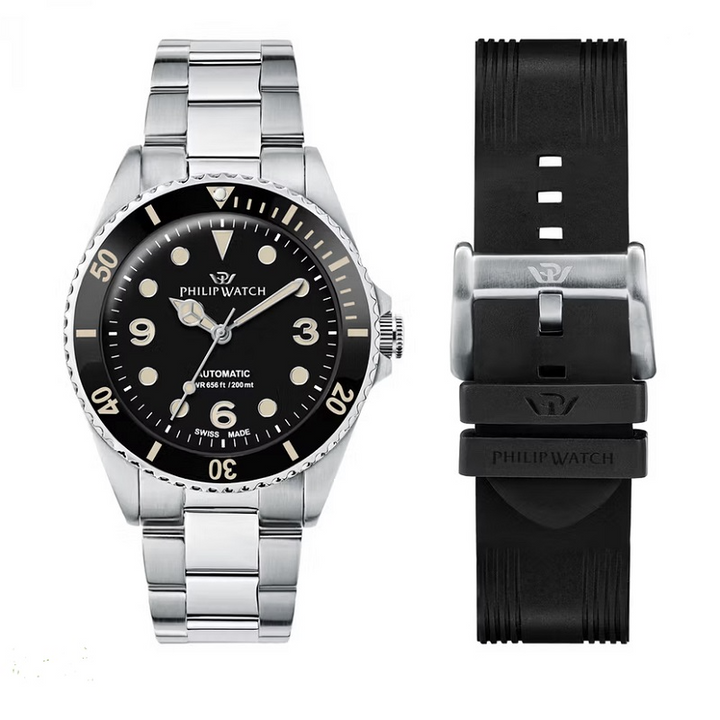 Orologio Philip Watch Caribe Diving Automatico Nero 42 mm