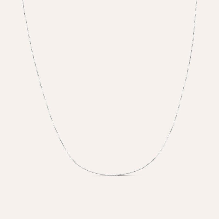 Catenina veneziana Poème in oro bianco 9 kt, 45 cm