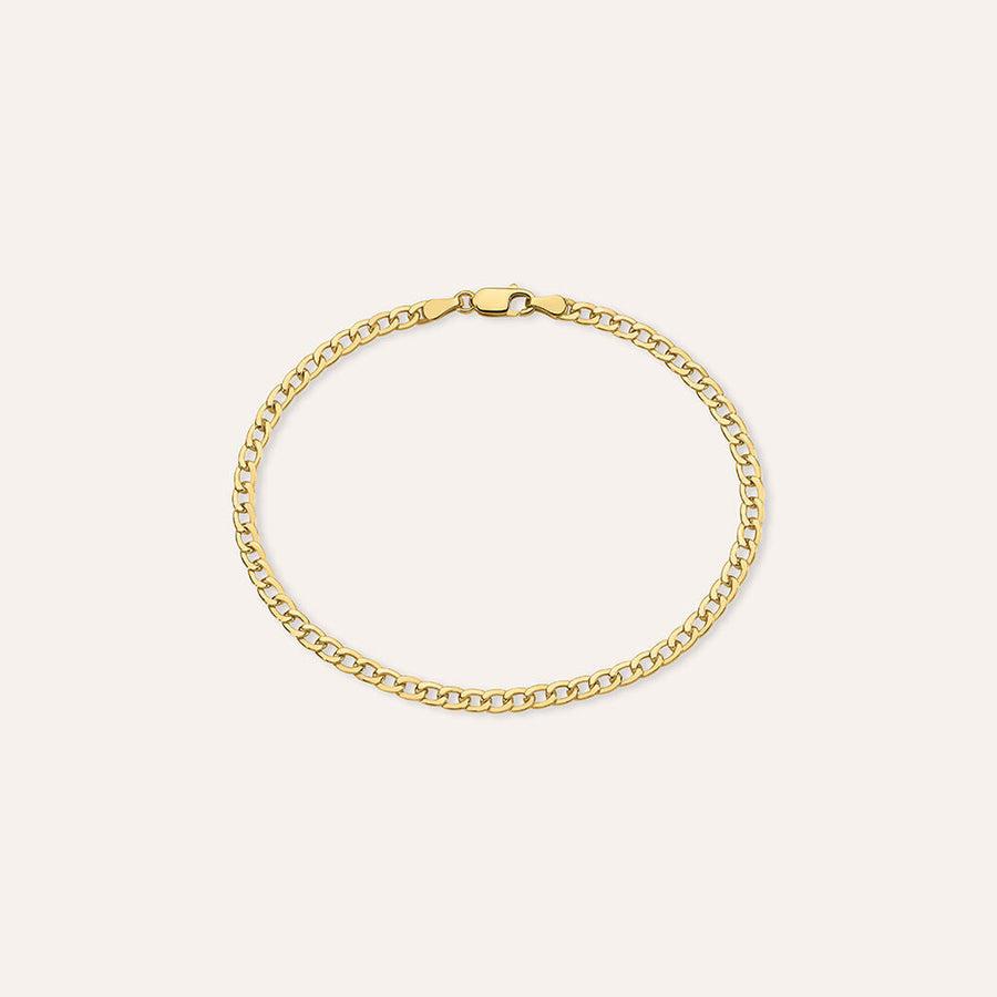 Bracciale groumette L'Homme Or in oro giallo 9 kt, 20 cm