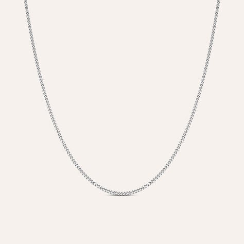 Catenina groumette Gentleman in argento rodiato, 2,1 mm, 50 cm