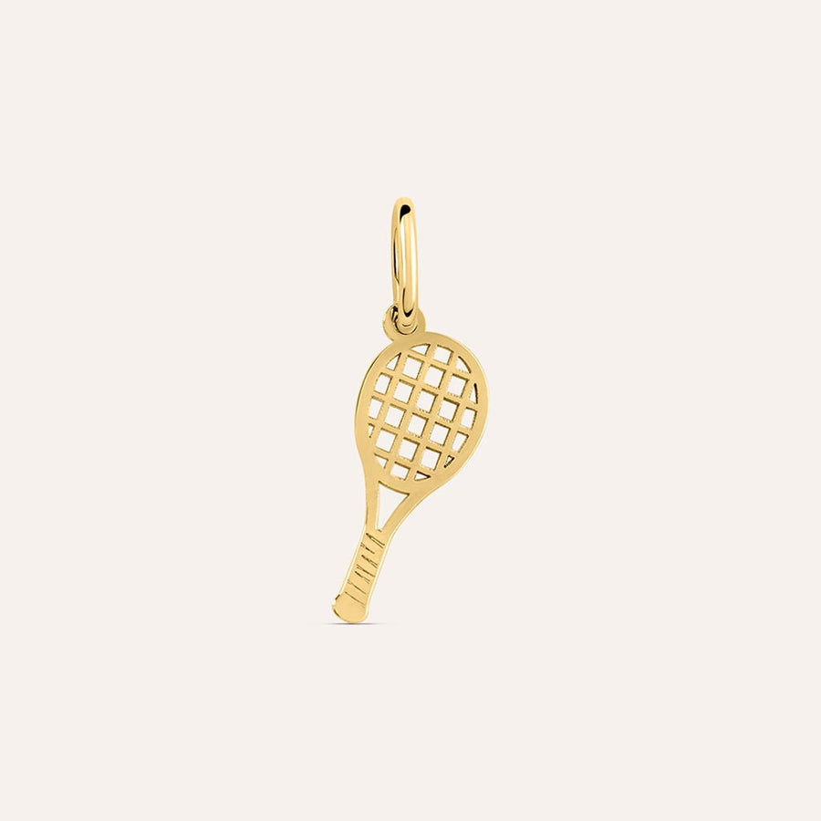Pendente racchetta da tennis Poème in oro giallo 9 kt