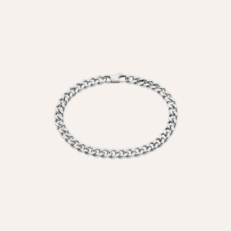 Bracciale groumette Man Code in acciaio, 6 mm