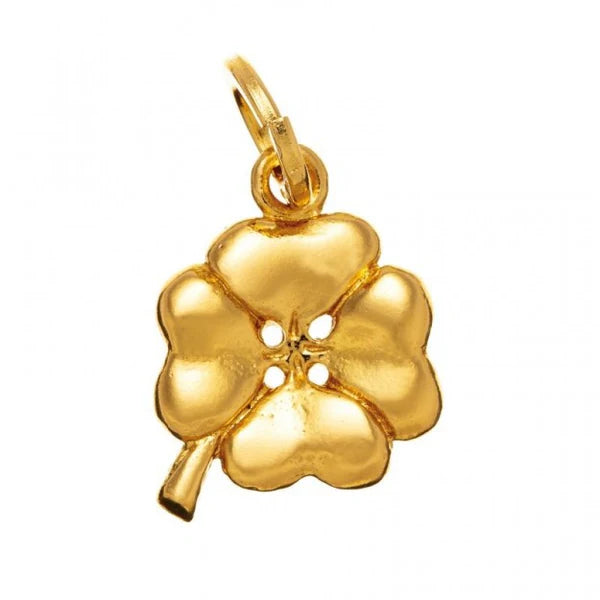 Charm Quadrifoglio Dorato Medio