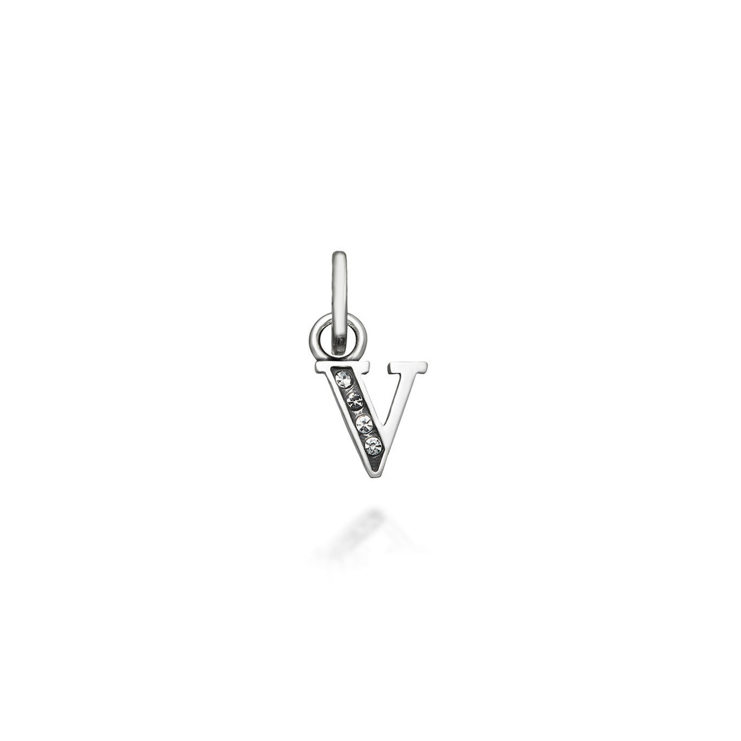 mini charm "V" crystal