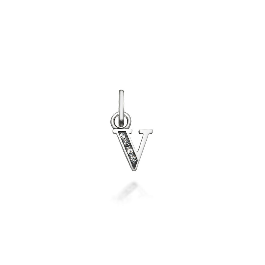mini charm "V" crystal