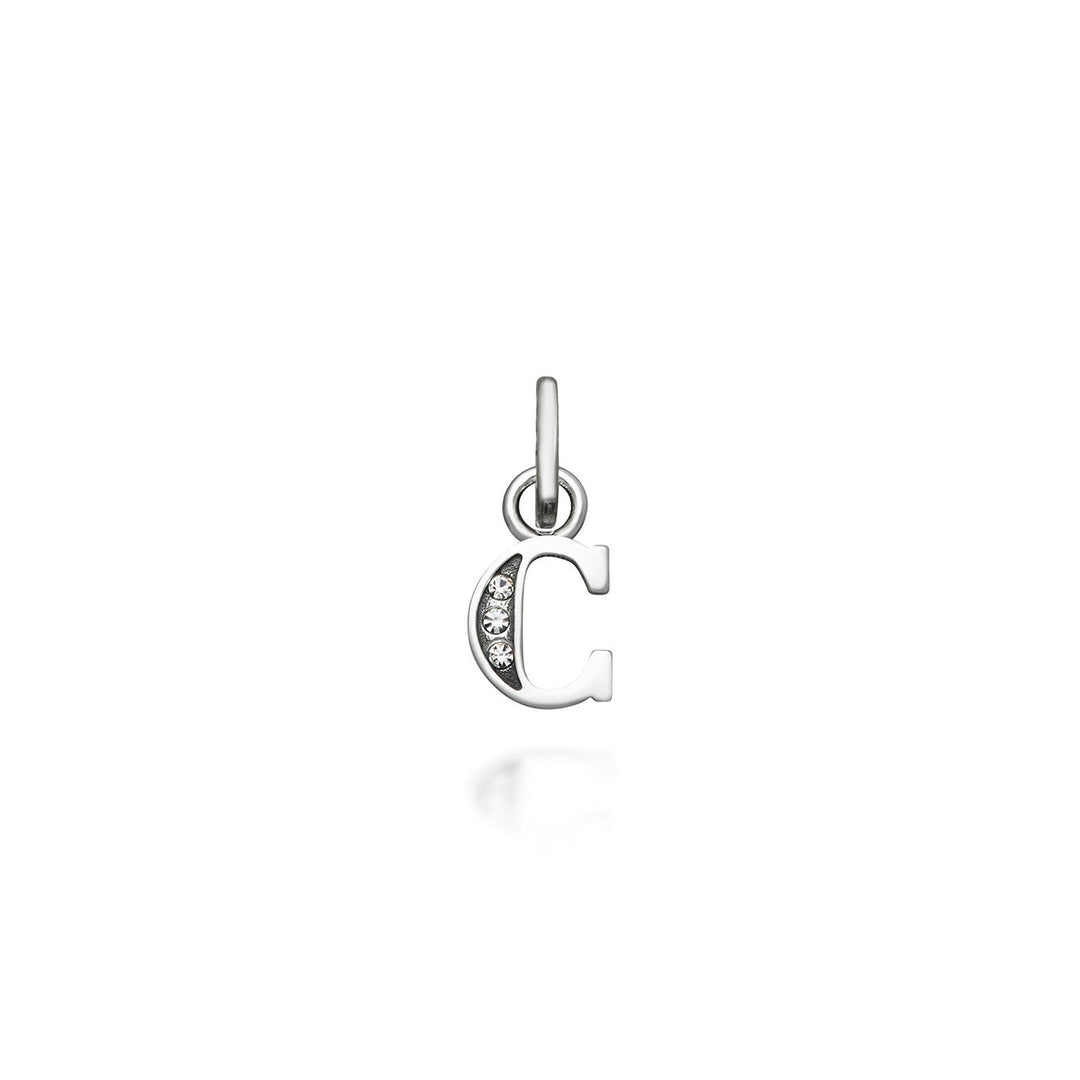 mini charm "c" crystal