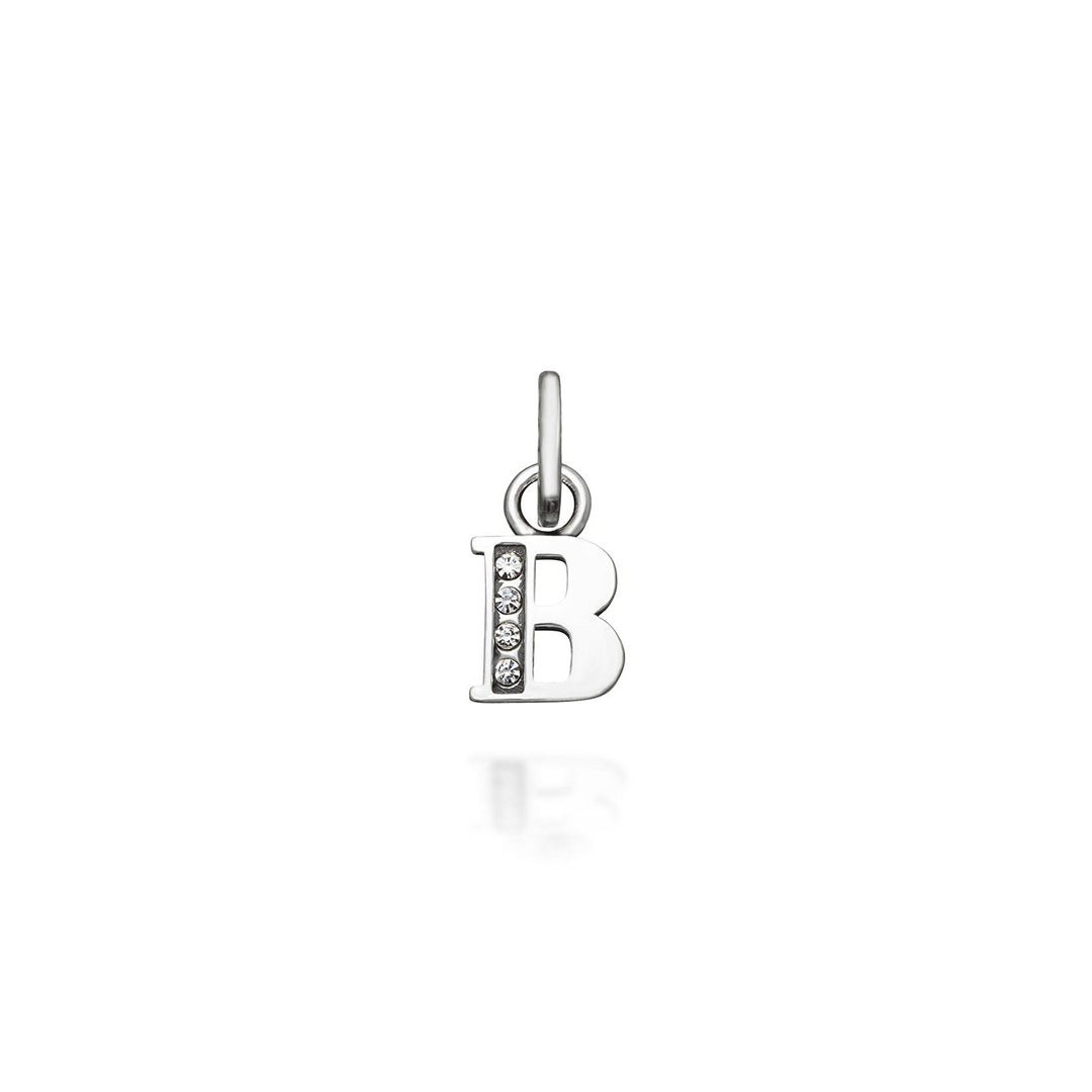 mini charm "b" crystal