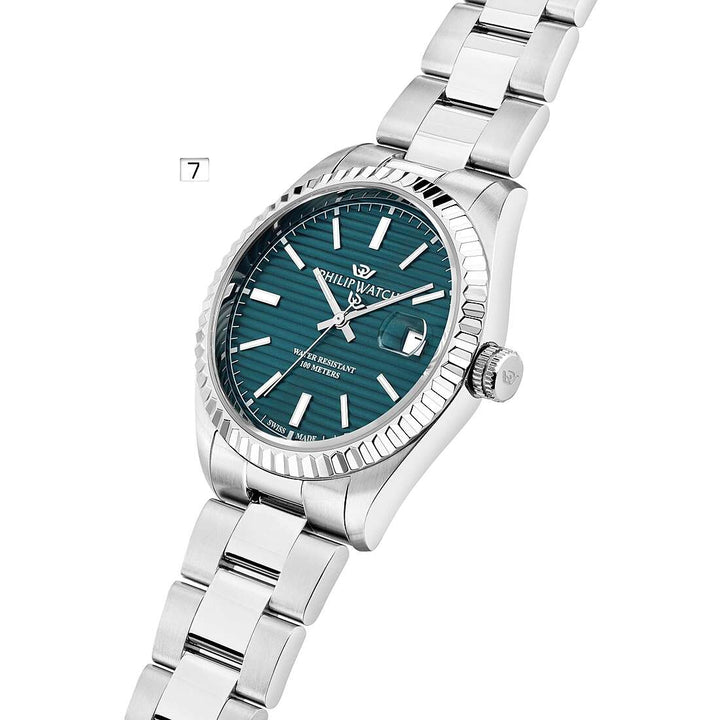 Orologio Philip Watch Caribe Urban Uomo Verde 39 mm Swiss Made