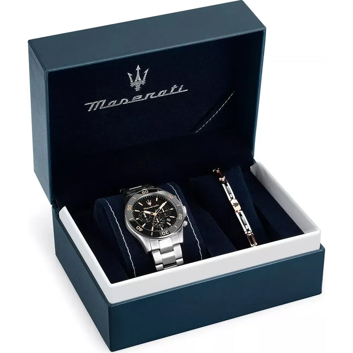 Orologio Maserati Competizione Cronografo Nero con Bracciale Aggiuntivo