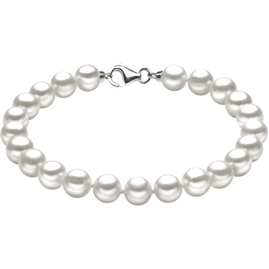 Bracciale Comete in Oro Bianco con Perle Basic e Charm Stella