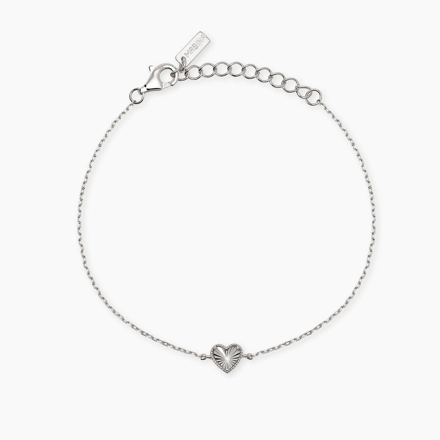 Bracciale VOILÀ con catena forzatina e cuore