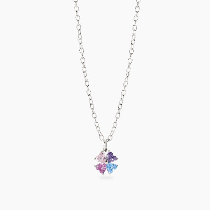 Collana da bambina QUATTRO DESIDERI con quadrifoglio colorato