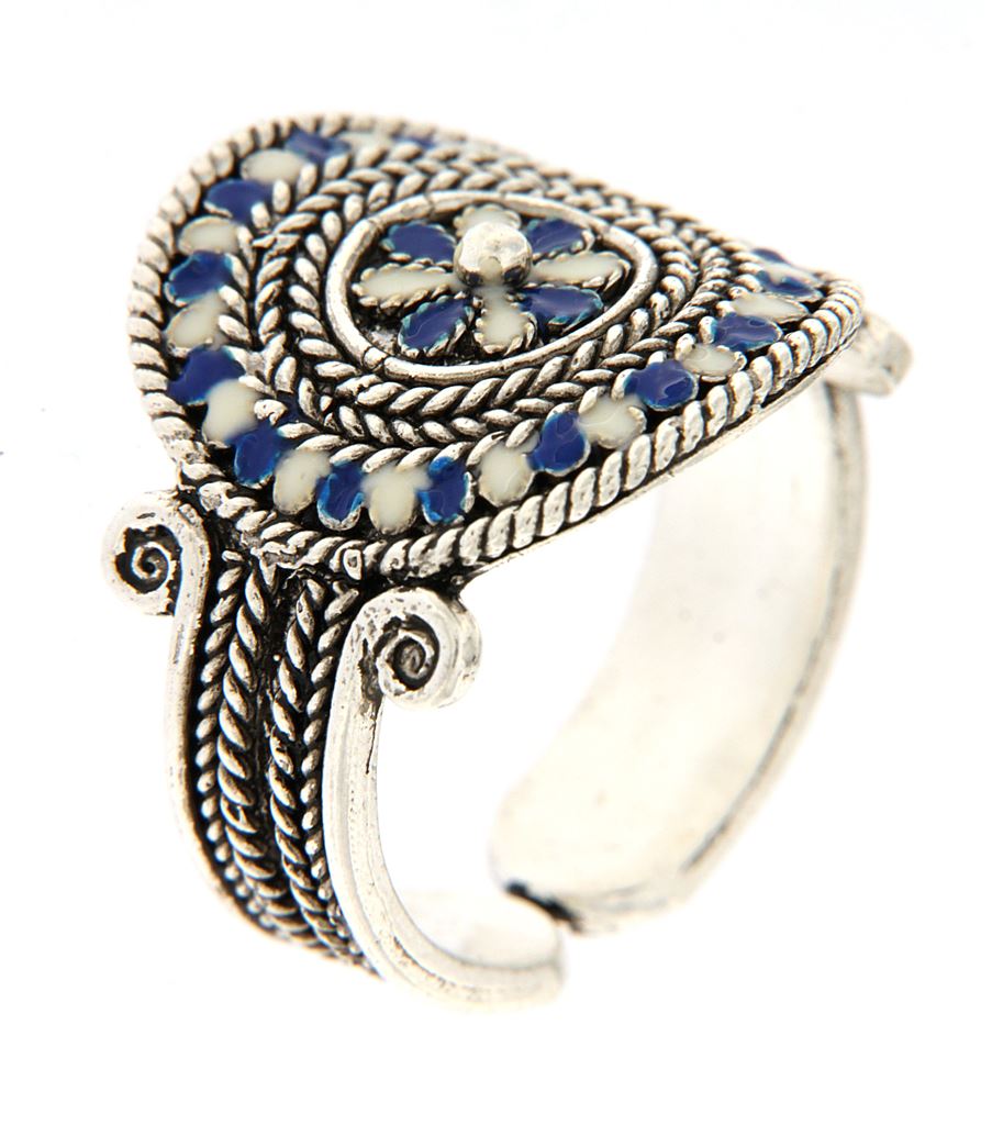 Anello Fenicio-Punico in Filigrana e Smalto