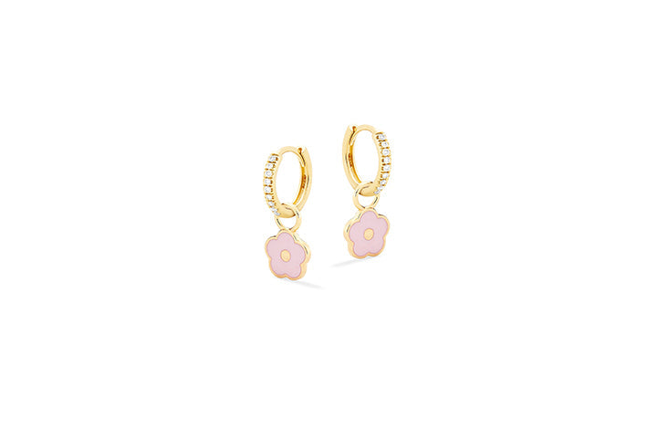 Orecchini fiori rosa in argento 925