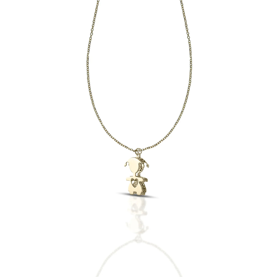Collana da Donna con sagoma bimba Collezione Primi Battiti