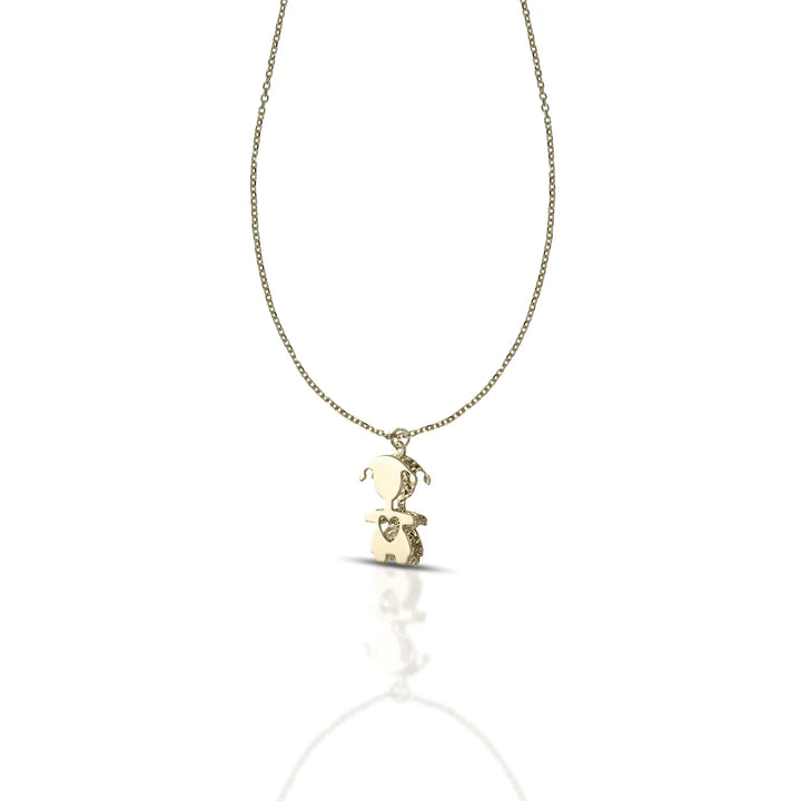 Collana da Donna con sagoma bimba Collezione Primi Battiti