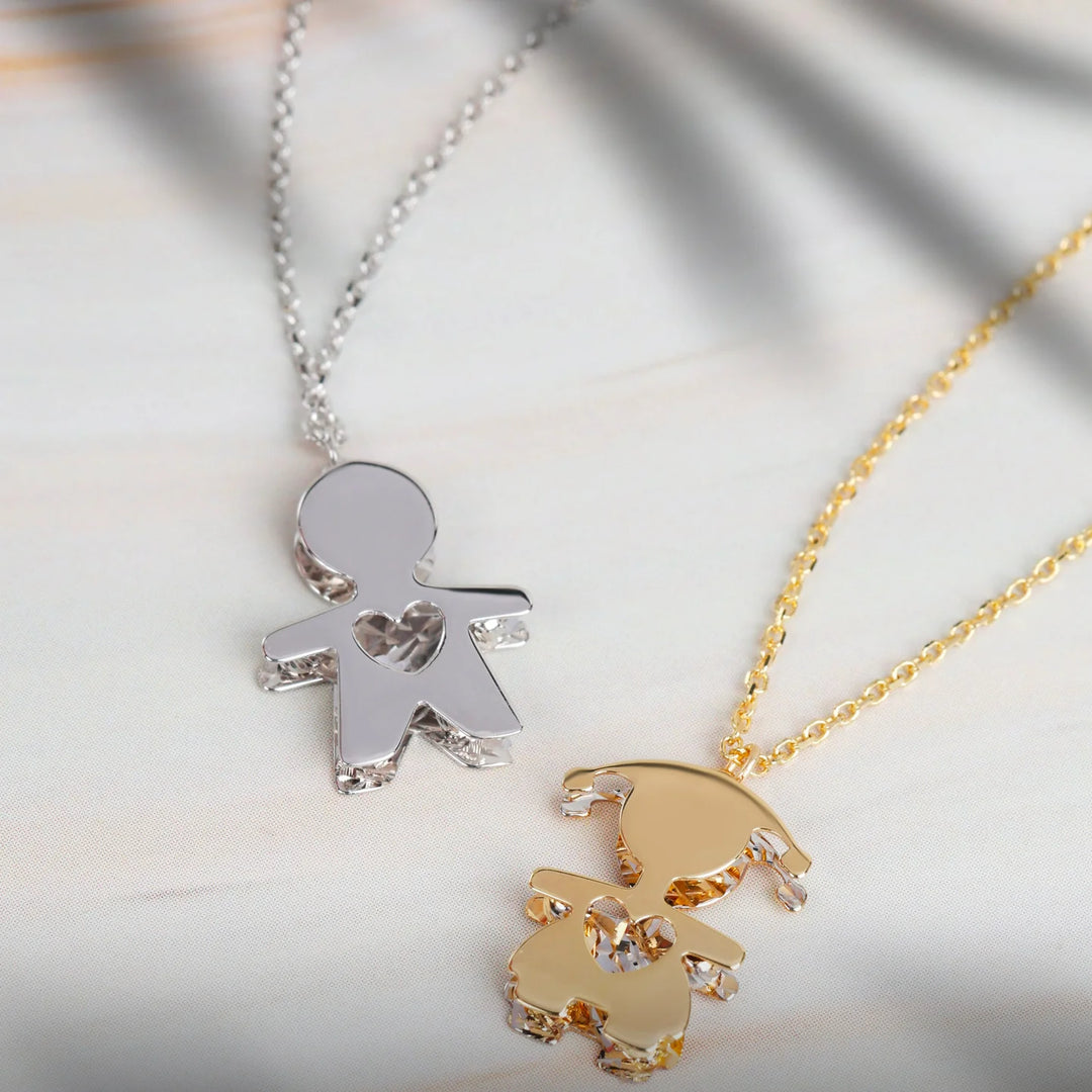 Collana da Donna con sagoma bimba Collezione Primi Battiti