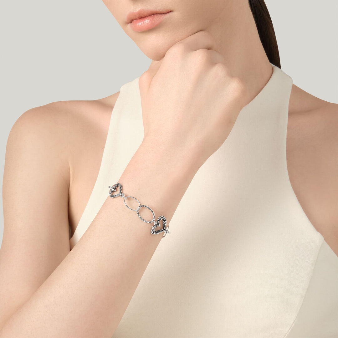 Bracciale Cuori e Catena
