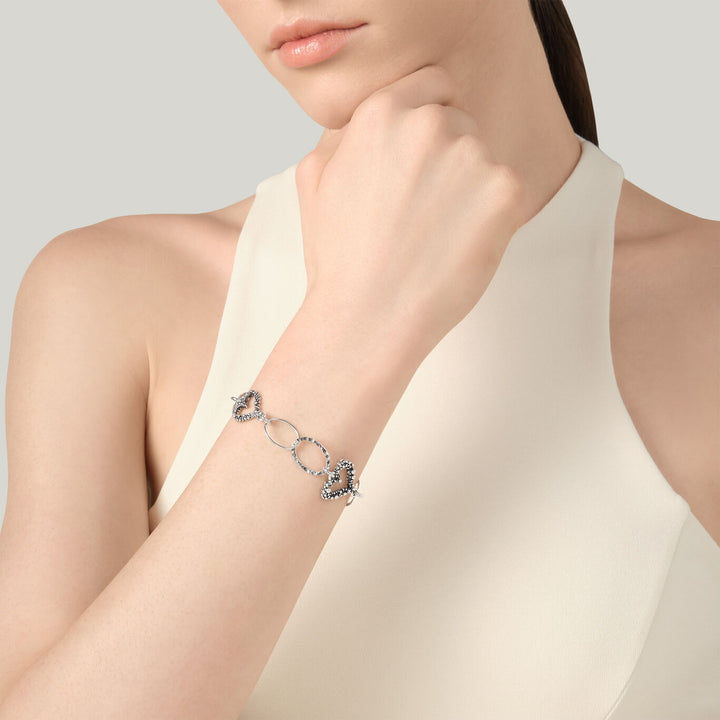 Bracciale Cuori e Catena
