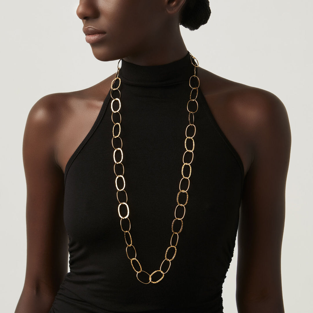 Collana Maglia Ovale Alternata Grande