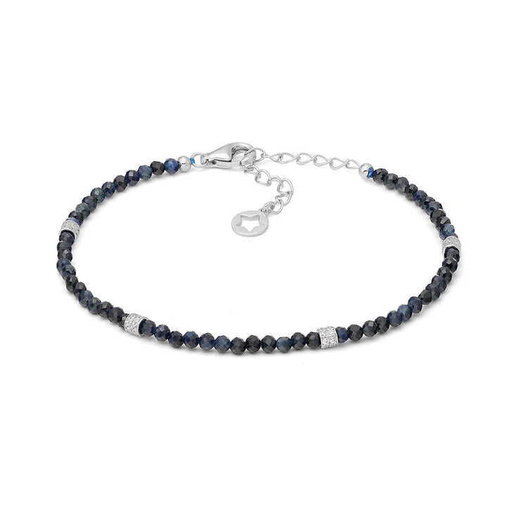 Bracciale Storia di Luce Gift &amp; Color in Argento con Zaffiro Blu e Zirconi