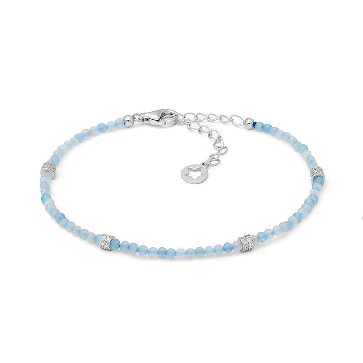 Bracciale Storia di Luce Gift &amp; Color in Argento con Acquamarina e Zirconi