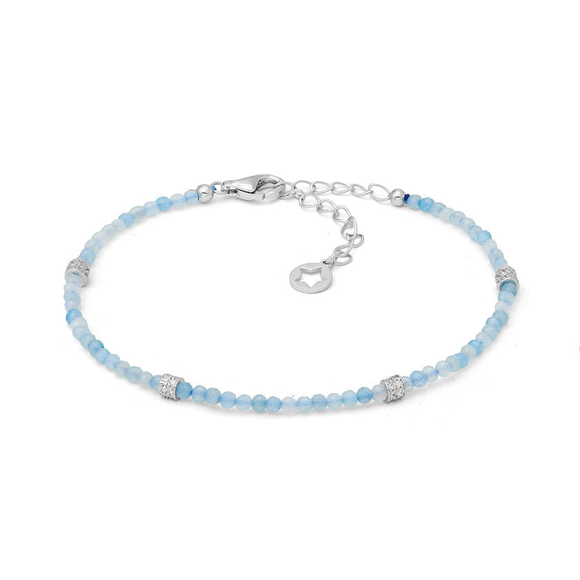 Bracciale Storia di Luce Gift & Color in Argento con Acquamarina e Zirconi