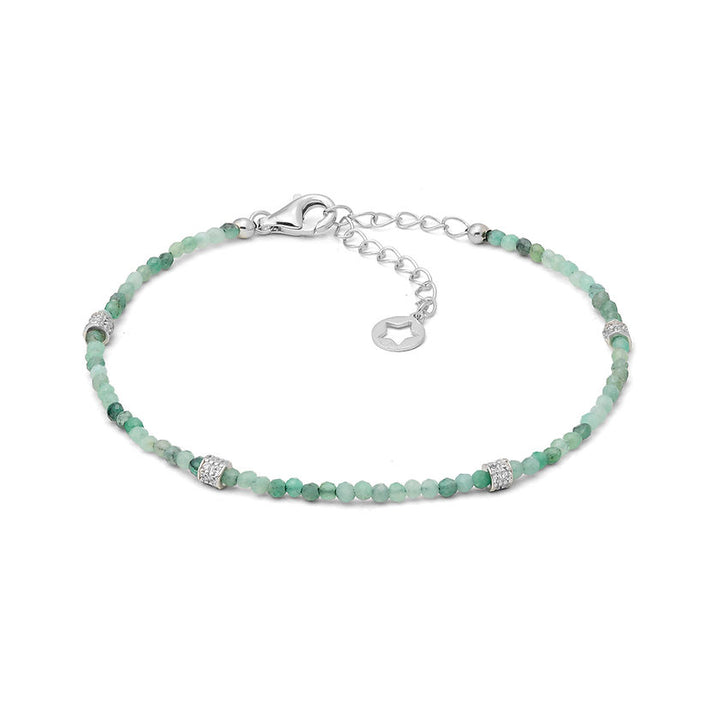 Bracciale Storia di Luce Gift &amp; Color in Argento con Smeraldo e Zirconi