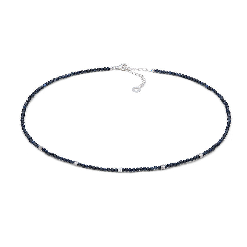 Girocollo Storia di Luce Gift & Color in Argento con Zaffiro Blu e Zirconi