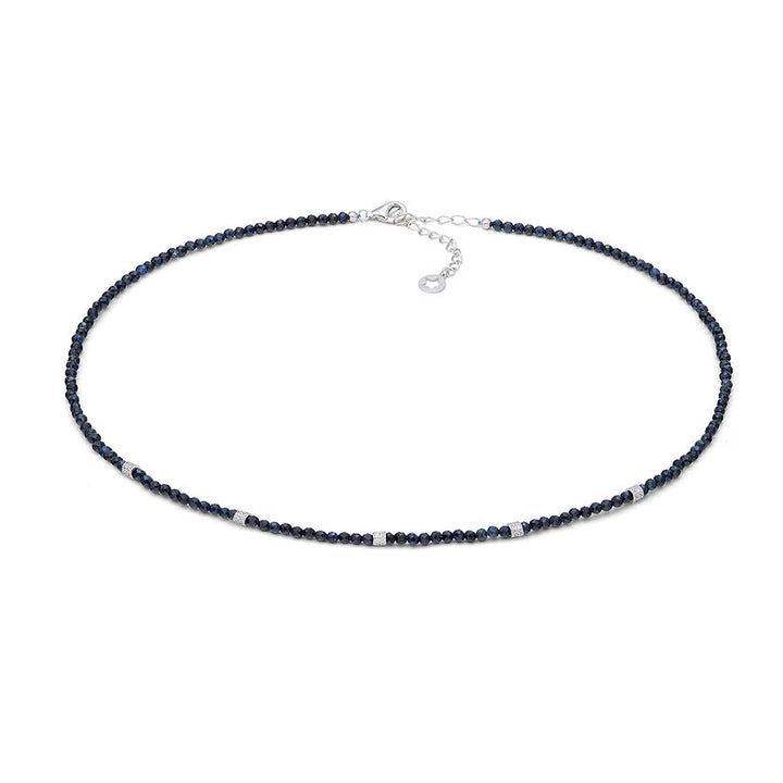 Girocollo Storia di Luce Gift &amp; Color in Argento con Zaffiro Blu e Zirconi
