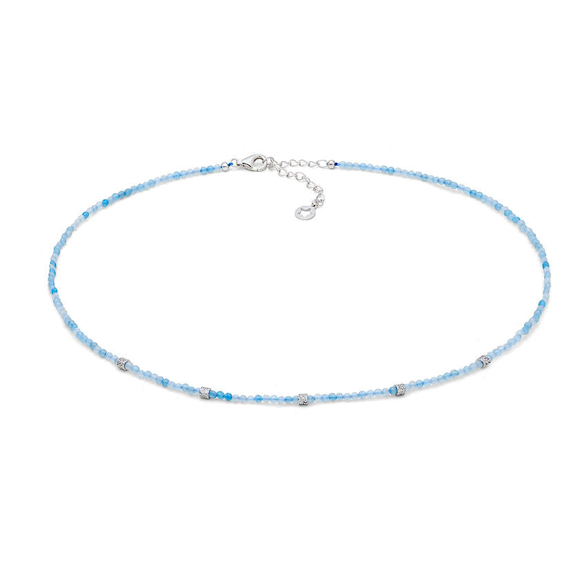 Girocollo Storia di Luce Gift & Color in Argento con Acquamarina e Zirconi