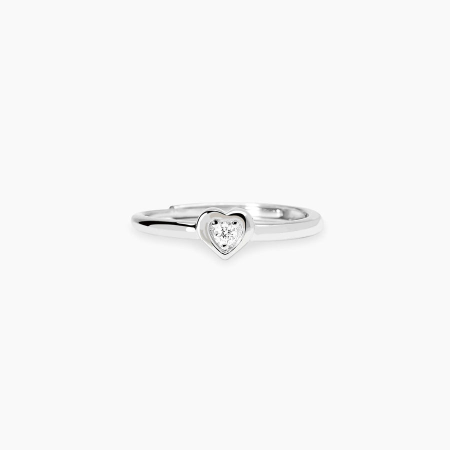 Anello MY DIAMOND con cuore e diamante lab-grown