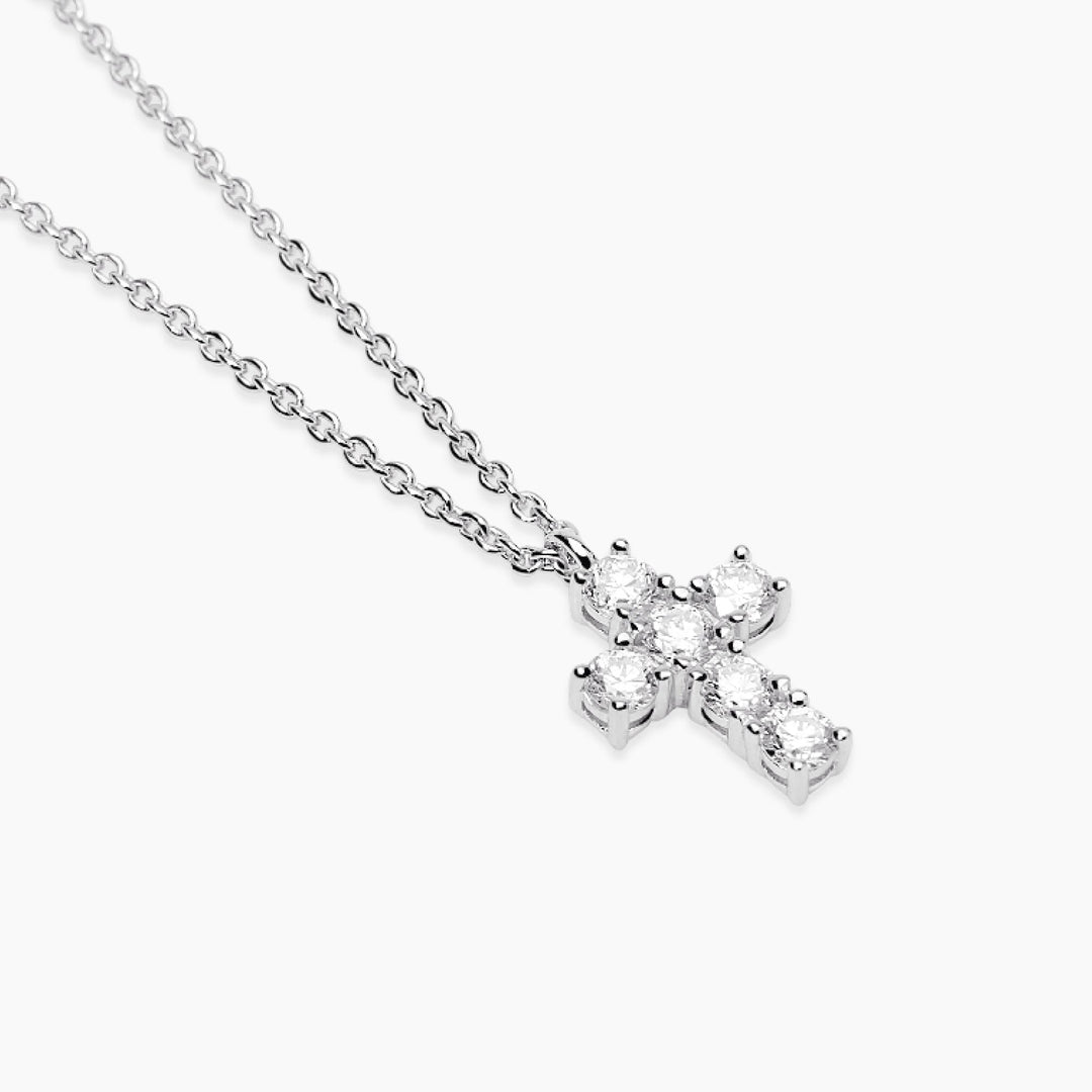 Girocollo MY DIAMOND con croce di diamanti lab-grown 0,39 ct