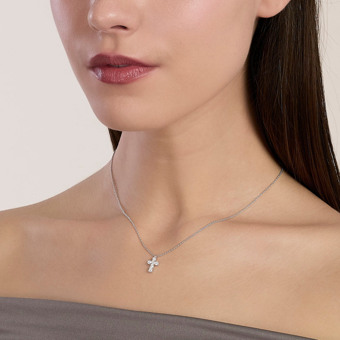 Girocollo MY DIAMOND con croce di diamanti lab-grown 0,39 ct