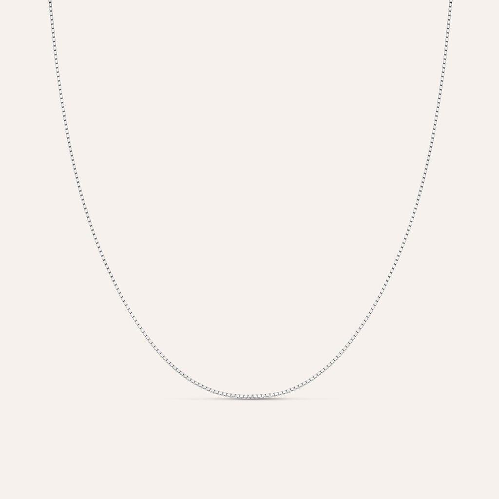 Catenina veneziana Gentleman in argento rodiato, 50 cm